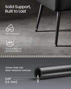 VASAGLE EKHO Collection - Bench for Entryway Bedroom, Synthetic Leather with Stitching, Ottoman Bench with Steel Legs, Living Room, Mid-Century Modern, Loads 660 lb, Ink Black ULOM076B01 - color: Ink Black, style: Steel Leg Bench