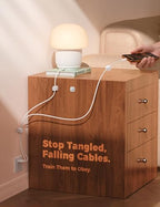 JOYROOM Detachable Magnetic Cord Organizer w/Secure Snap-Lock, 2-in-1 Adhesive& Magnetic Cable Clips, Auto-Fit Spring Management for φ1.5~8mm Cables, Under Desk Nightstand Home Office Car Wire Keeper