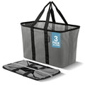 CleverMade Unisex Ecobasket - color: Gray, size: 64L - 2 Pack