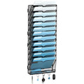 SUPEASY 13-Tier Wall File Organizer, Wall File Holder with Hooks, Mesh Hanging File Organizer, Mail Organizer Wall Mounted for Papers, Folders, Office Magazine Rack, Assembly Needed, Black