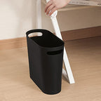 rejomiik Small Trash Can, Slim Garbage Can Plastic Waste Basket with Handles 3.5 Gallon Container Bin for Narrow Spaces Bathroom, Bedroom, Kitchen, Office at Home, 2 Pack Black - color: Black, size: 2 pack