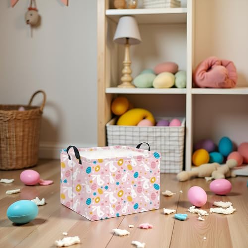 HIYAGON Rectangular Easter Basket for Kids Baby Easter Basket for Boys and Girls Cute Toy Storage Organizer Bin Box Room Decor(Easter Baskets) - color: Easter Baskets