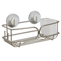Zenna Home Adhesive or Suction Mount Shower Basket, Rustproof Shower Storage and Bath Organizer Caddy, No Tools, No Drilling, Easy Wall Mount Installation, Power Grip Pro, Stainless Steel - style: Basket