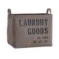 Danya B. LY117 Decorative Canvas Laundry Basket with Handles - Portable Collapsible Foldable Clothes Hamper - Khaki Green