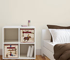 Sweet Jojo Designs Tan and Red Cowboy Foldable Fabric Storage Cube Bins Boxes Organizer Toys Kids Baby Childrens for Wild West Collection Set of 2 - color: Western