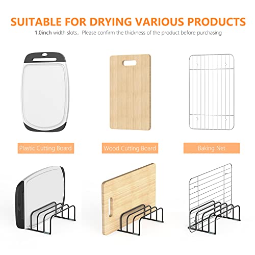 KORRTFID Cutting Board Storage Rack, Compact Cutting Board Organizer, Chopping Board Storage Stand Rack, Bakeware & Cookie Pan Sheets Organizer (1.0 Inch Width Slots) - size: 1.0 Inch Width Slots