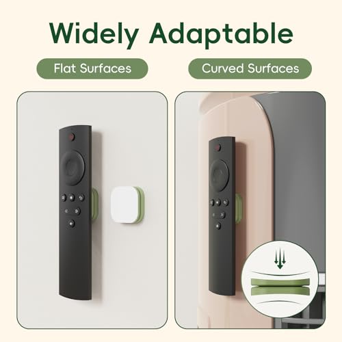 Magnetic Remote Control Holder Wall Mount Self-Adhesive, 6 Pack Upgraded Silicone Remote Organizer Storage Wall Holder for Home Office TV, Fan and Air Conditioner Remote Control 6 Green - color: 6 Green, size: Square
