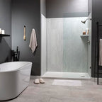 Palisade Vinyl Waterproof Corner Shower Shelf in Polar Frost - color: Polar Frost