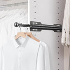 FIRJOY 12" Valet Rod for Closet Pull Out (1 Pack, Black) - color: Black, size: 1 Pack
