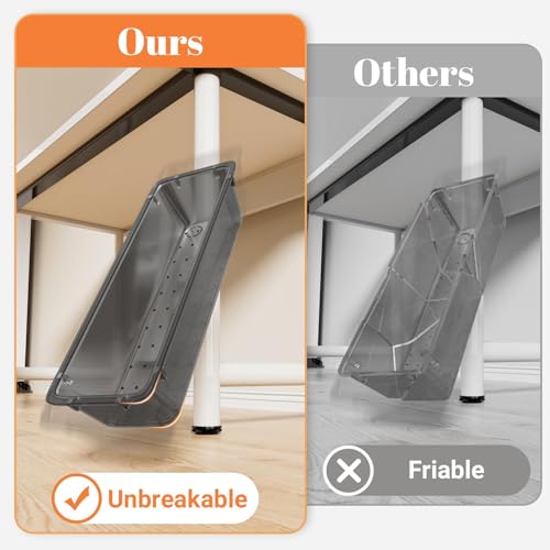 SpaceHacks 15 PCS Clear Plastic Drawer Organizer Set, 4-Size Acrylic Drawer Storage Trays, Storage Bins for Makeup, Gadgets, and Jewelry in Bathroom, Bedroom and Office, Clear Black - color: Black
