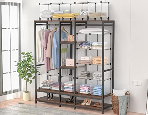 Closet Organizer, 12-cube Closet Organizers and Storage, Portable Cube Storage Organizer, Closet Shelves for Kids, Closet, Bedroom, Bathroom, Office, Transparent - color: Transparent