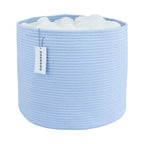XUANGUO Cotton Rope Basket For Girls Boys Kids 16”X14” Baby Laundry Baskets Nursery Bin Round Woven Basket For Storage Toys Blankets Shoes Clothes blue - color: blue