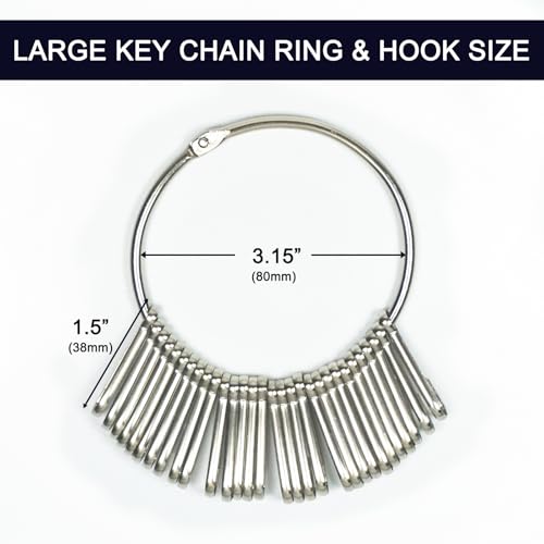 Portable Key Organizer, Key Organizer Keychain,30 Key Tags with Ring and Individual Spring Hooks,1 Key Holder,Suitable for Company, Home,Multiple Keys, Office, Janitor, Hotel, Apartments KeyManagement