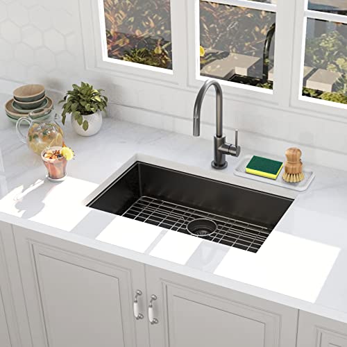 EG-SIPRO Kitchen Sink Organizer Tray,Sponge Holder for Kitchen Sink Bathroom Counter Tray Sponge Caddy Silicone Soap Holder for Soap dispenser, Bottle, Dishwashing Accessories(2-pack) - color: Whwh, size: 9×3.7inch