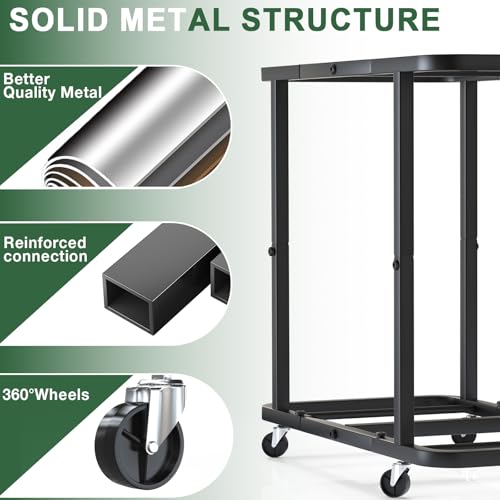 60 Gal(230L) High Grade Large Laundry Basket with Wheels, Rolling Laundry Hamper, Laundry Cart with Metal Frame and Removable Bag Design, Suitable for Laundry Room, Bedroom (Black, 3 Section 230L) - color: Black, size: 3 Section 230L