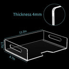 HIIMIEI Acrylic Paper Tray 2 Pack Clear Letter Tray Desk Stackable Organizer for School, Home, Office - Horizontal - style: Horizontal