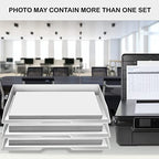 Acrimet 2 Tier Paper Organizer Letter Tray – Plastic Stackable Desk File Organizer, Side Load Paper Sorter for Letter/A4 Office File Folder Holder – White