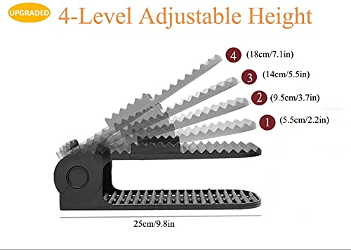 Shoe Slots Organizer, 20 PCS Adjustable Shoe Rack Stacker Storage Space Saver, Double Deck Shoe Rack Holder for Closet Organization, Black - size: 20PCS