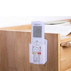 Pack of 2 Fashion Remote Control Holders Self Adhesive Wall Mount Air Conditioner Media Storage Racks Organizers (White)
