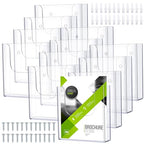 Ripeng 12 Pack Brochure Holder Wall Mount 6 x 9 Inch Clear Flyer Holder Magazine Pamphlet Display Stand Acrylic Wall Organizer Plastic Wall File Holder for Literature Mail Paper Document Rack Display