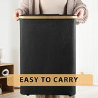Odonata Large Toilet Paper Storage Basket with Lid, Slim Toilet Paper Organizer, Hold up to 20 Regular Rolls or 15 Mega Rolls. (Black, 49L) - color: Black