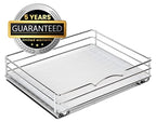 Pull-Out Cabinet Spice Rack Organizer - Slim Slide-Out Storage for Spices, Bottles & Jars, Premium Heavy-Duty Steel, Easy Install for Narrow Kitchen Cabinets - 12 ⅜ W x 10 ⅜ D x 2 ¾ H, Chrome - size: 12 Inch - Single