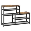 Shoe Rack Bench Shoe Storage Organizer with Seat, 5-Tier Industrial Free Standing Shoe Rack for Entryway, Narrow Shoe Rack Organizer Shelves for High Heels, Entryways, Hallways, Closets,Brown - size: 5 Tier-brown