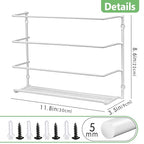 Premium 2-Pack Heavy Duty Kitchen Wrap Organizer, Extra Thick & Sturdy Metal Wire Rack for Cabinet Door, Holds Foil, Plastic Wrap, Wax Paper, Bags, Space Saving Under Sink or Pantry Storage Holder