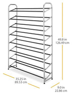 Whitmor 8 Tier Shoe Tower - 40 Pair - with Non-Slip Racks - size: 8-Tier
