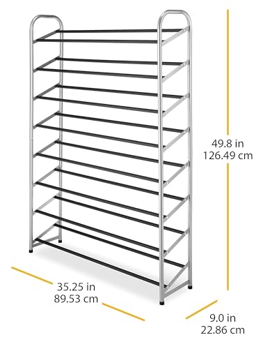 Whitmor 8 Tier Shoe Tower - 40 Pair - with Non-Slip Racks - size: 8-Tier