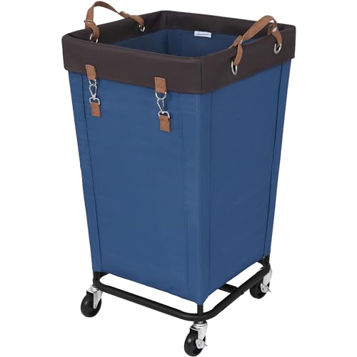 StorageWorks 160L Laundry Basket with Wheels, Large Rolling Hampers for Clothing Organizer, Dirty Clothes Basket for Hotel, Home, Closet, Dorm, Blue - color: Blue, size: 160L