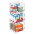 iDesign Stackable Open-Front Storage Bins for Kitchen and Pantry Organization - Set of 3 - Clear - style: Pack of 3