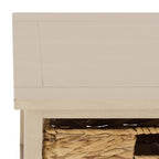 SAFAVIEH Home Collection – Halle Sand 3-Drawer Basket Storage Side Table, Coastal Accent Design, Fully Assembled (AMH5738G) - color: Sand
