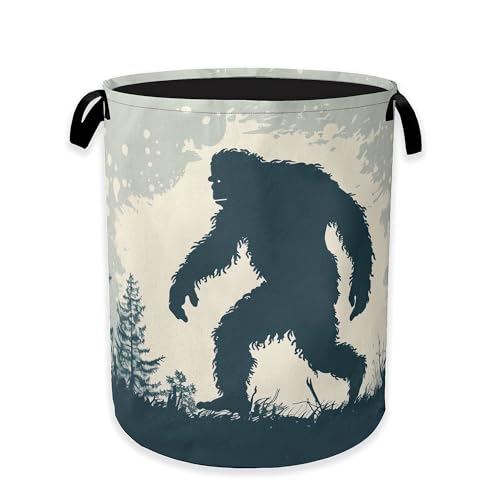 Big Foot Laundry Hamper,Retro Forest Collapsible Laundry Baskets,Waterproof Oxford Cloth Laundry Room Organization for Bedroom,Bathroom,Nursery,16x20 Inch - color: Big Foot