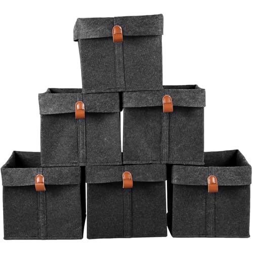 6Pcs Storage Cubes Felt Fabric Cube Storage Bin,9x9x10inch Cloth Cube Storage Bins Felt Storage Cubes 12L Foldable Fabric Storage Baskets Cubby Storage Organizer Cubes for Organizing Clothes Toys