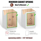 JOWBOOW 2-Tier Pull Out Cabinet Organizer (17.5" W x 22" D), Pull Out Shelves and Drawer for Kitchen Pantry Storage Basket, Heavy-Duty Metal Sliding Shelf, Chrome Finish - size: 17.5 x 22 Inch