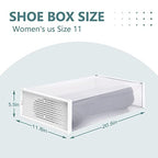 DHMAKER 8 Pack Boot Storage Box, Stackable Clear Plastic Boot Shoe Organizer for Tall Boots, Closet, Drop Front Boot Organizer, Large Shoe Container Boot Storage with Lid, 20.5" x 11.8" x 5.5"