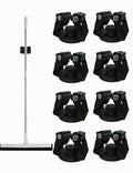 Magnetic Broom Holder Heavy Duty, Magnetic Broom and Mop Organizers for Fridge - Magnet Waterproof Mop Broom Holder for Garage Kitchen Laundry Work Shop - 8 Pack - size: 8 pack-Black