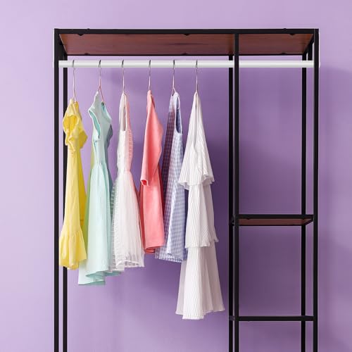 Threehoney 2 Pack Wire Shelving Garment Hanger Bar Wire Shelving Accessories Industrial Closet Clothes Rods for Home Retail Store(White,36 Inch) - color: White, size: 36 Inch