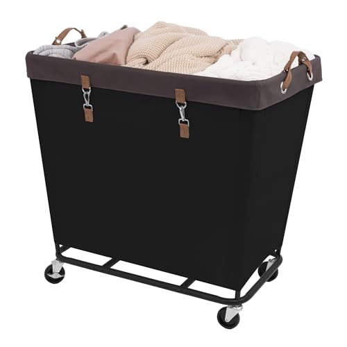 StorageWorks 320L Laundry Basket with Wheels, Extra Large Rolling Hampers for Clothing Organizer, Dirty Clothes Basket for Hote, Home, Closet, Dorm, Black - color: Black, size: 320L