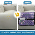 Lavender Daisy Glitter Print Arm Rest Cover for Sofa Dustproof Arm Covers for Recliner, Chair Anti-Scratch Couch Arm Cover for Pet Dog Cats Easy to Install - color: Lavender Daisy Glitter