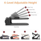 Shoe Slots Organizer, 8 PCS 4-Level Adjustable Shoe Rack Stacker, Organizador de Zapatos, Double Deck Shoe Holder for Closet Storage, No Assembly Needed, Black - size: 8PCS