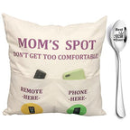 ZUYUROU Mom Gifts, 2-Pocket Mom’s Spot Throw Pillow Covers 18 x 18 Inch, Birthday Christmas Anniversary Thanksgiving Day Gifts for Mum Mama Stepmom Mimi - color: Mom