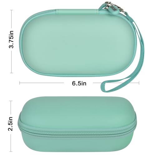Portable 2 in 1 Contact Lens Case and Glasses Case, Traveling Contact Cases Bag Box Holder with Soak Storage Kit Included Built-in Mirror, Tweezer, Contact Lens Solution Bottle and Hand Strap-Green - color: Green