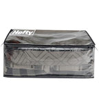 Hefty Storage Bags Extra Large Double Zipper Backpack, Heavy Duty Water Resistant Moving Totes with Shoulder Straps, Foldable Reusable Packing Organizers, 2 Pack (X-Large Black) - size: 22 Gal - Standard