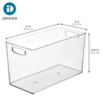 iDesign Plastic Storage Bin with Handles for Household Storage - Set of 4 - Clear - Made in USA - style: Pack of 4