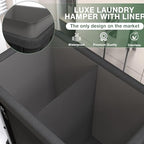 50 Gal(190L) High Grade Large Laundry Basket with Wheels, Rolling Laundry Hamper, Laundry Cart with Metal Frame and Removable Bag Design, Suitable for Laundry Room, Bedroom (Black, 2 Section 190L) - color: Black, size: 2 Section 190L