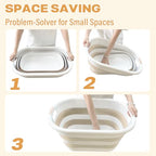 OOAMBB 43L(11.5Gallon) Collapsible Laundry Baskets plastic, Pop Up Laundry hamper/Storage Container, Foldable Laundry Basket with Large Capacity,Sturdy,Space Saver (Beige, 2 Packs) - color: Beige