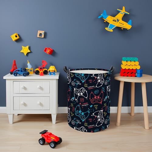 Game Laundry Basket Boys Kids Baby Laundry Hamper Dirty Clothes Organizer Toy Storage Bin Nursery Hamper for Bedroom Room Decor(Game) - color: Game