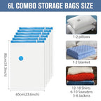 BoxLegend Vacuum Storage Bags with Hand Pump 6 Large 23.6’’x31.5’’ Thickened Vacuum Seal Bags for Clothing Coat Bedding Quilt Blanket Pillow Comforters - size: Hand Pump-6 Large 23.6’’x31.5’’